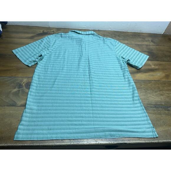 Masters Collection Augusta National Green Striped Golf Polo Shirt Men L Pima - Picture 8 of 8